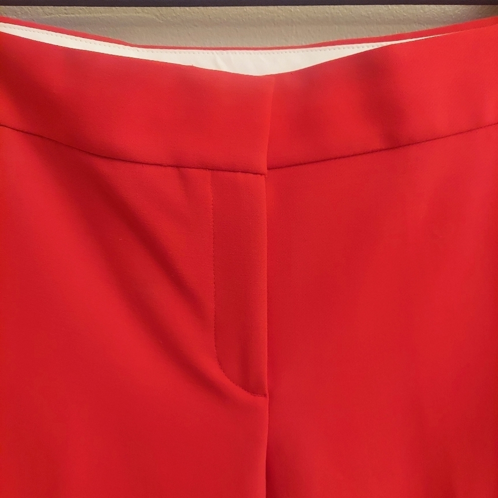 NEW LOFT 10 Marisa Cropped Straight Leg Pants In Tomato Red - Picture 4 of 14